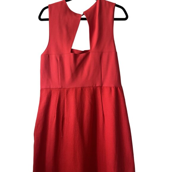 NWT Anthropolgie Maeve Red Squarneck Dress 14 - Picture 13 of 16